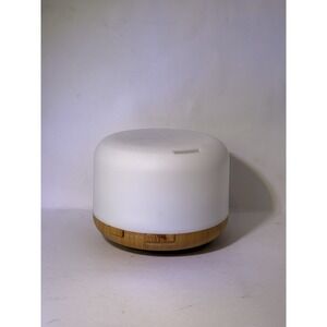 Ultrasonic Essential Oil Diffuser White Bamboo Timer Mist AS IS